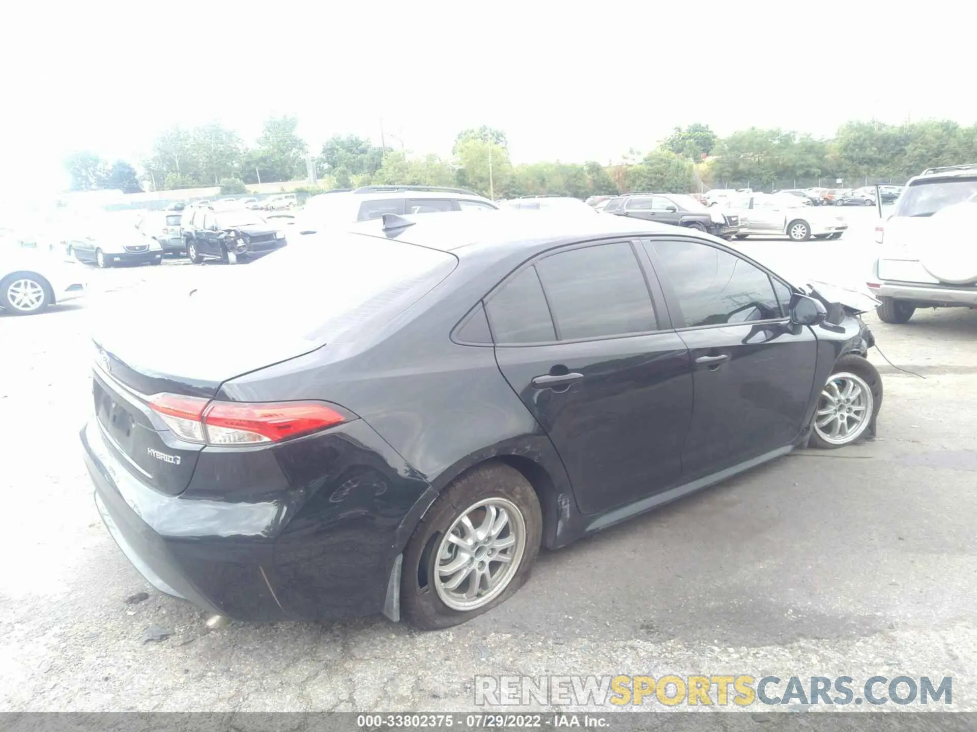 4 fotografías del automóvil dañado JTDEAMDE4NJ045024 TOYOTA COROLLA 2022