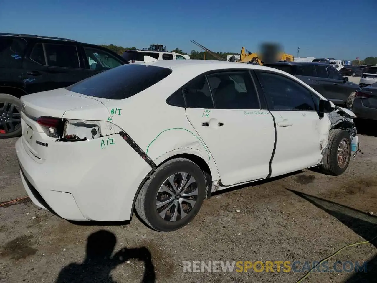 3 fotografías del automóvil dañado JTDEAMDE5N3010920 TOYOTA COROLLA 2022