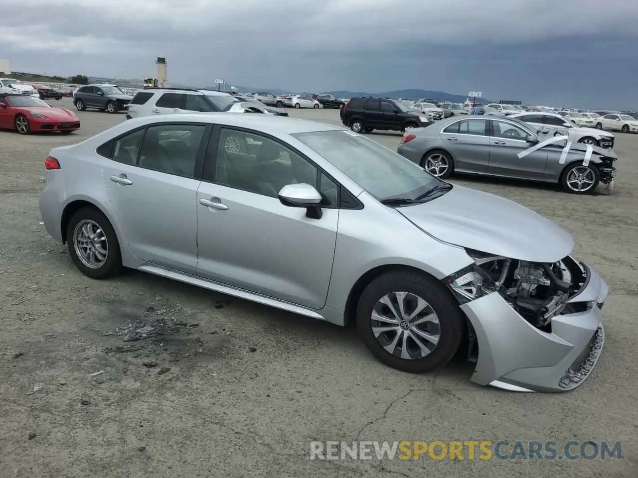 4 fotografías del automóvil dañado JTDEAMDE5N3014014 TOYOTA COROLLA 2022