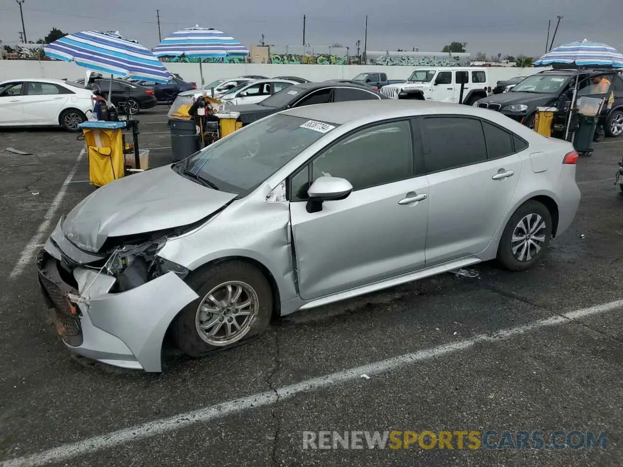 1 fotografías del automóvil dañado JTDEAMDE5NJ036087 TOYOTA COROLLA 2022