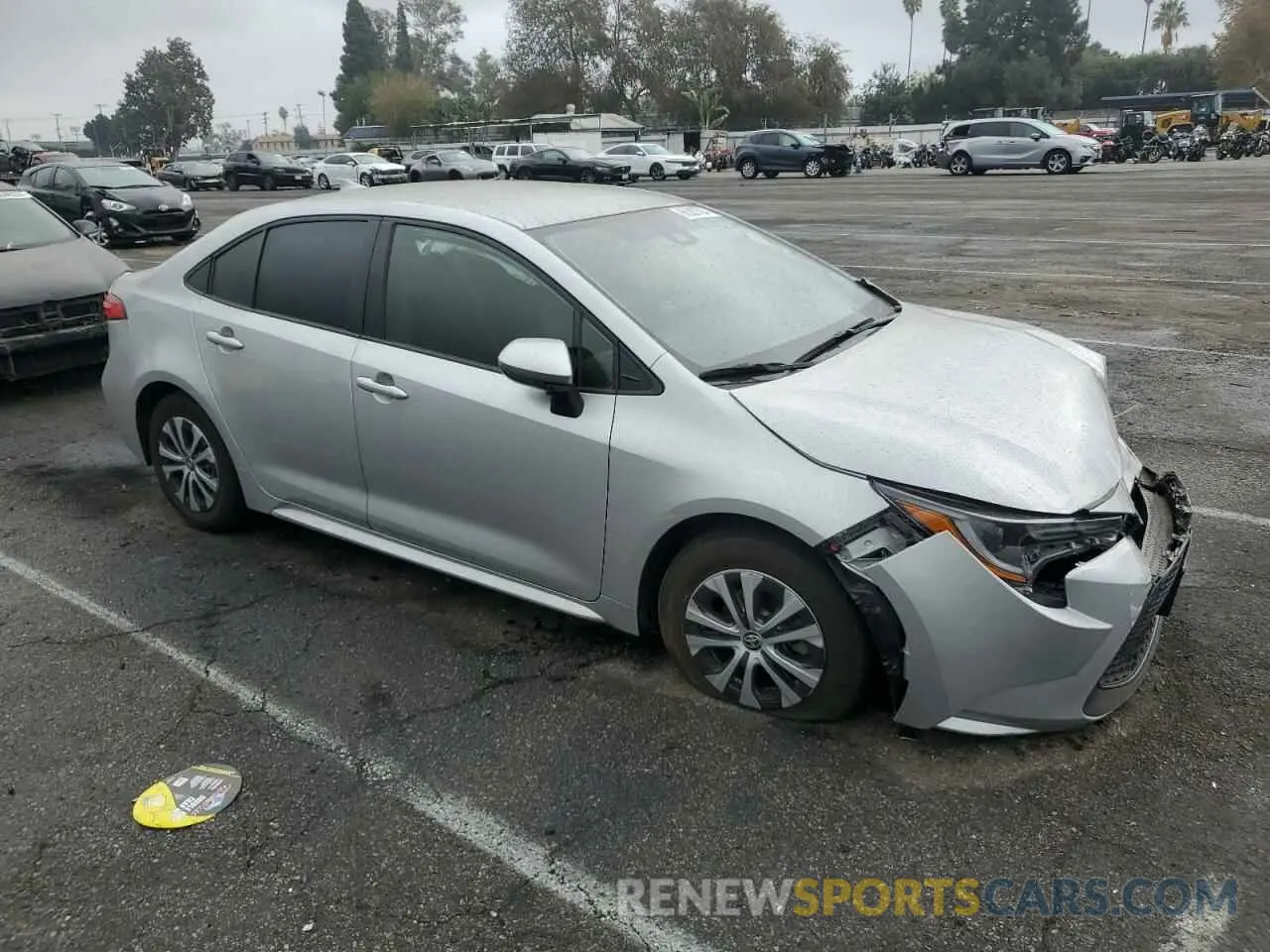 4 fotografías del automóvil dañado JTDEAMDE5NJ036087 TOYOTA COROLLA 2022