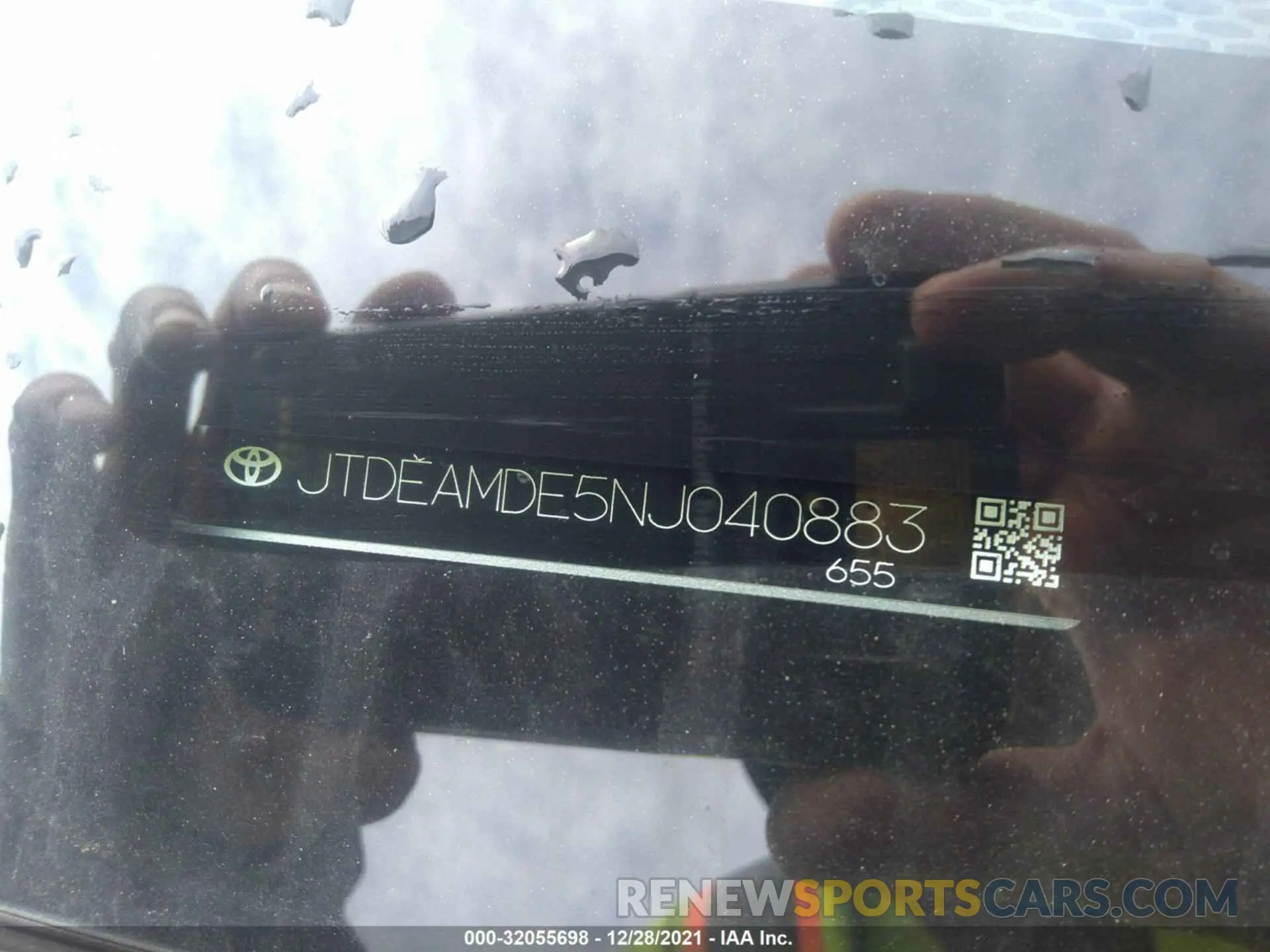 9 fotografías del automóvil dañado JTDEAMDE5NJ040883 TOYOTA COROLLA 2022