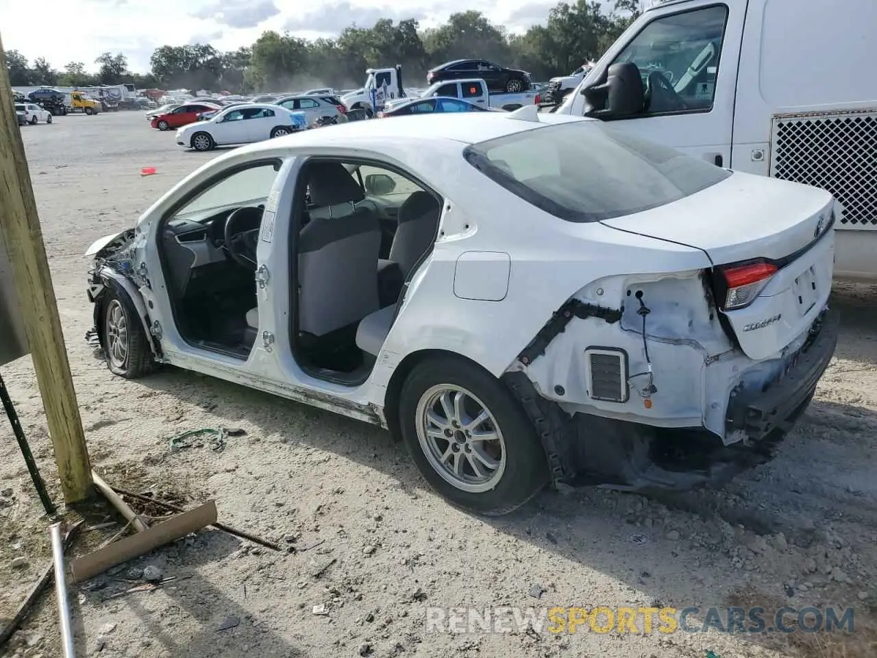 2 fotografías del automóvil dañado JTDEAMDE5NJ053570 TOYOTA COROLLA 2022