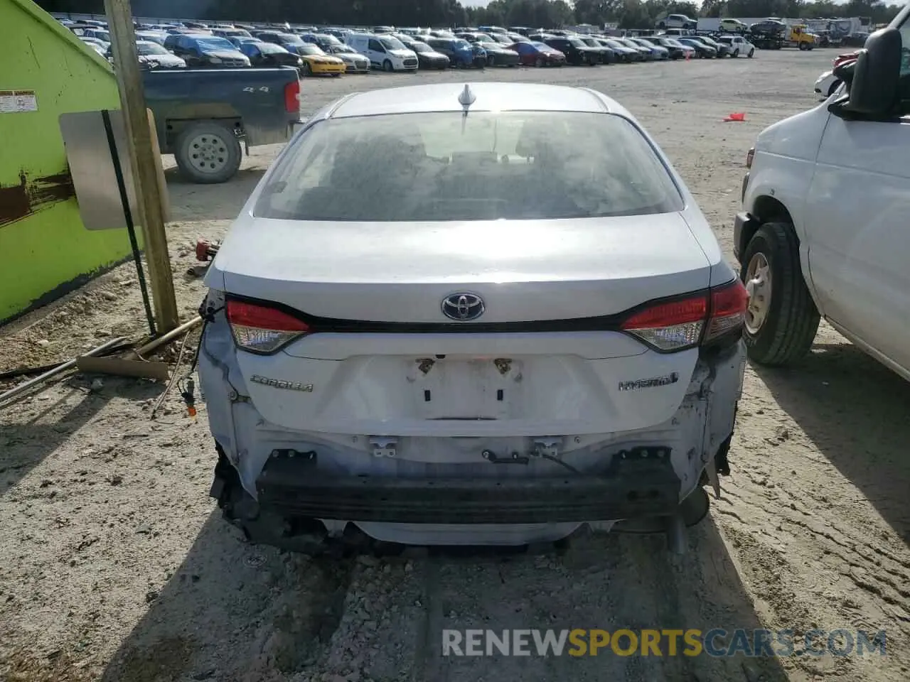6 fotografías del automóvil dañado JTDEAMDE5NJ053570 TOYOTA COROLLA 2022
