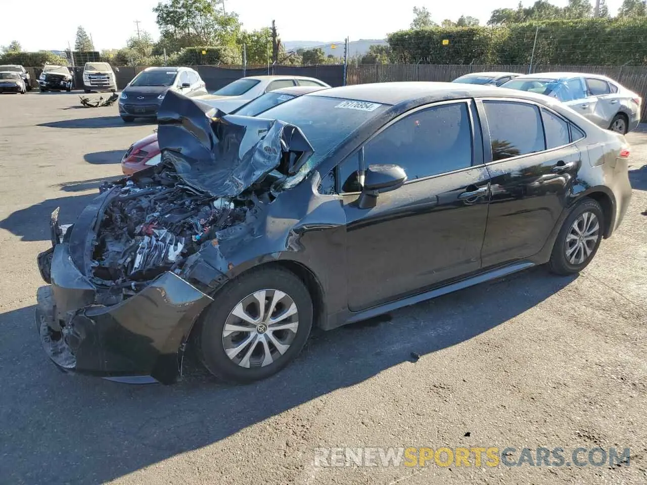 1 fotografías del automóvil dañado JTDEAMDE5NJ057733 TOYOTA COROLLA 2022