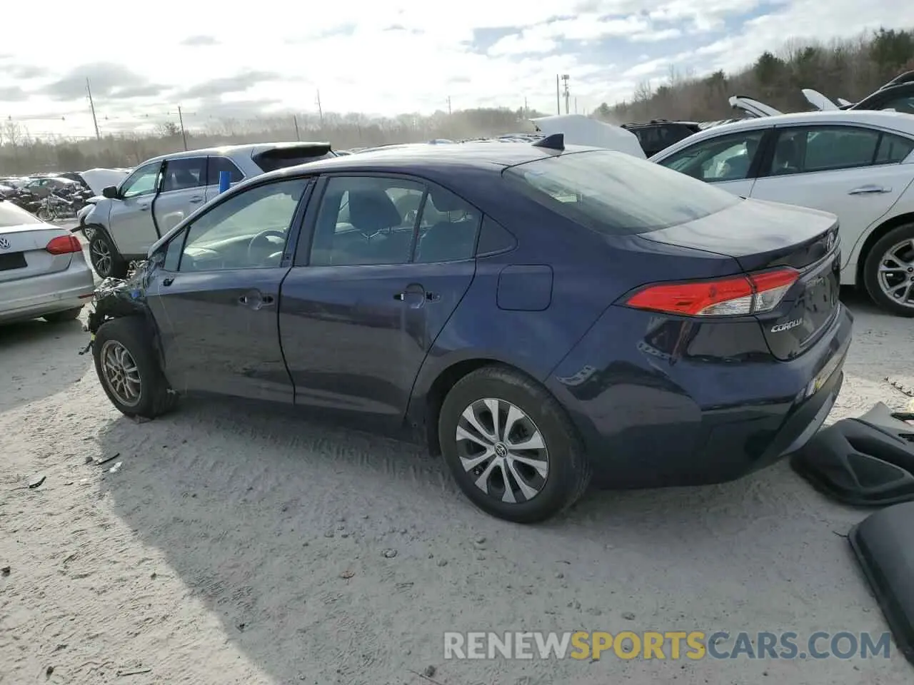 2 fotografías del automóvil dañado JTDEAMDE5NJ060650 TOYOTA COROLLA 2022