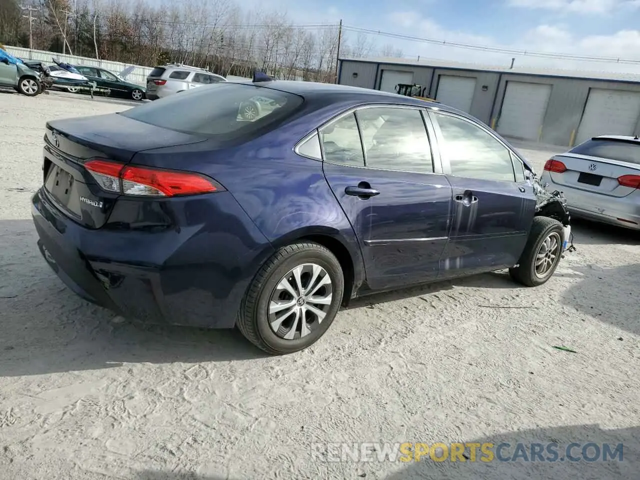 3 fotografías del automóvil dañado JTDEAMDE5NJ060650 TOYOTA COROLLA 2022