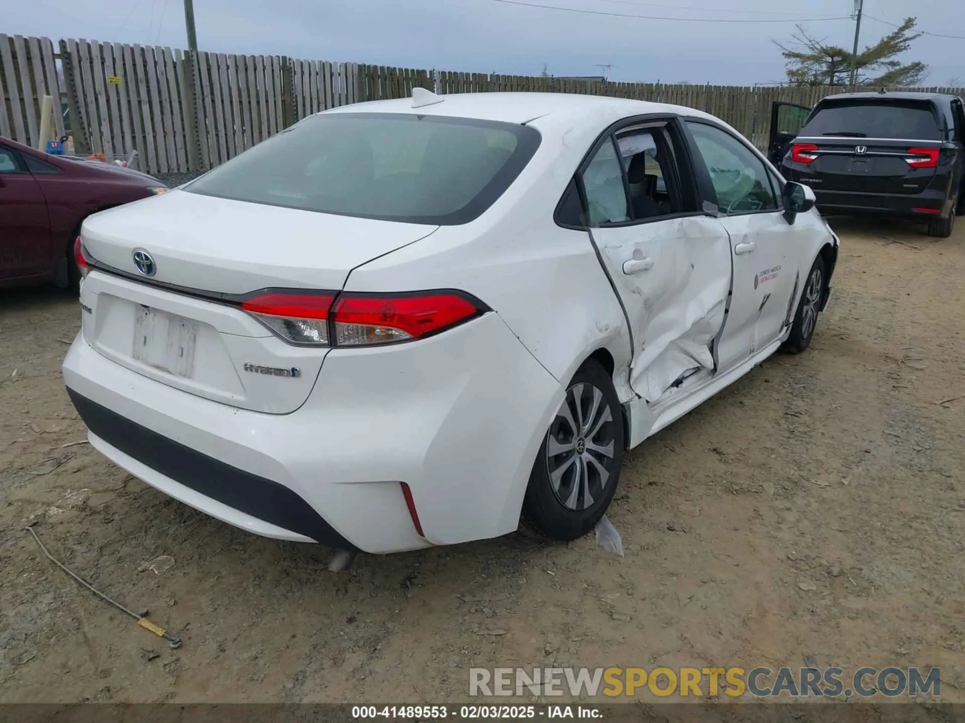 4 fotografías del automóvil dañado JTDEAMDE6N3006939 TOYOTA COROLLA 2022