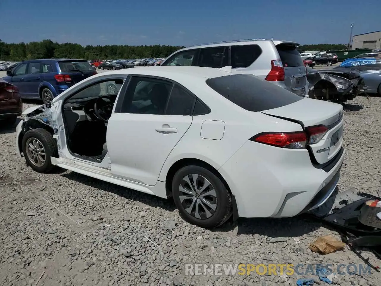 2 fotografías del automóvil dañado JTDEAMDE6N3010831 TOYOTA COROLLA 2022