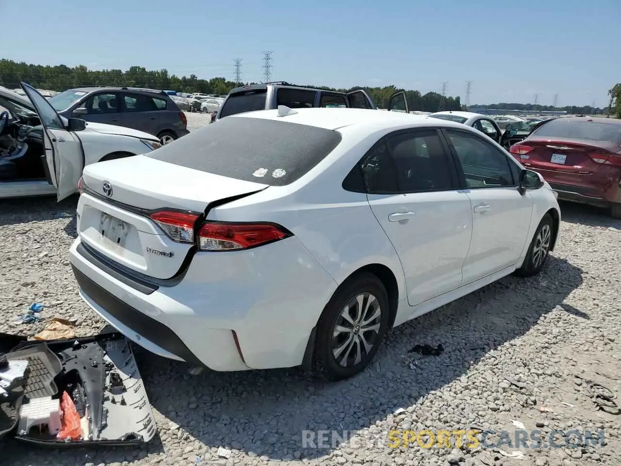 3 fotografías del automóvil dañado JTDEAMDE6N3010831 TOYOTA COROLLA 2022