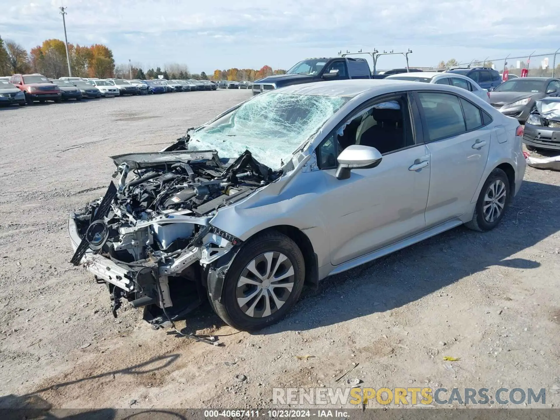 2 fotografías del automóvil dañado JTDEAMDE6NJ039810 TOYOTA COROLLA 2022