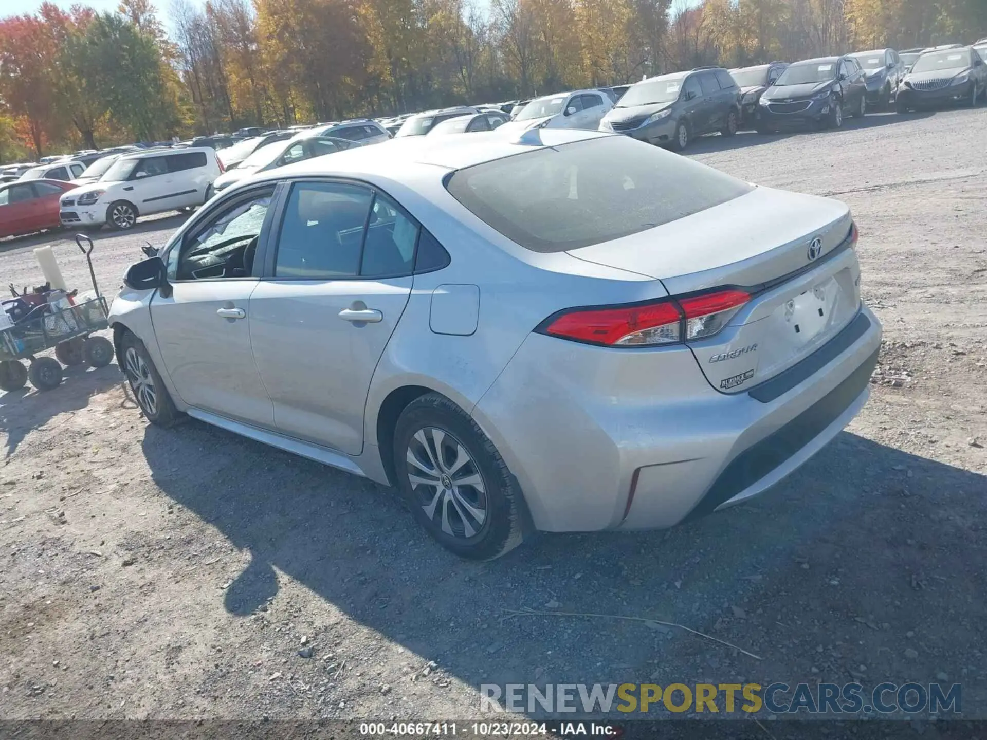 3 fotografías del automóvil dañado JTDEAMDE6NJ039810 TOYOTA COROLLA 2022