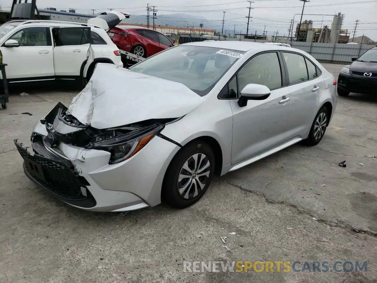 2 fotografías del automóvil dañado JTDEAMDE6NJ043162 TOYOTA COROLLA 2022