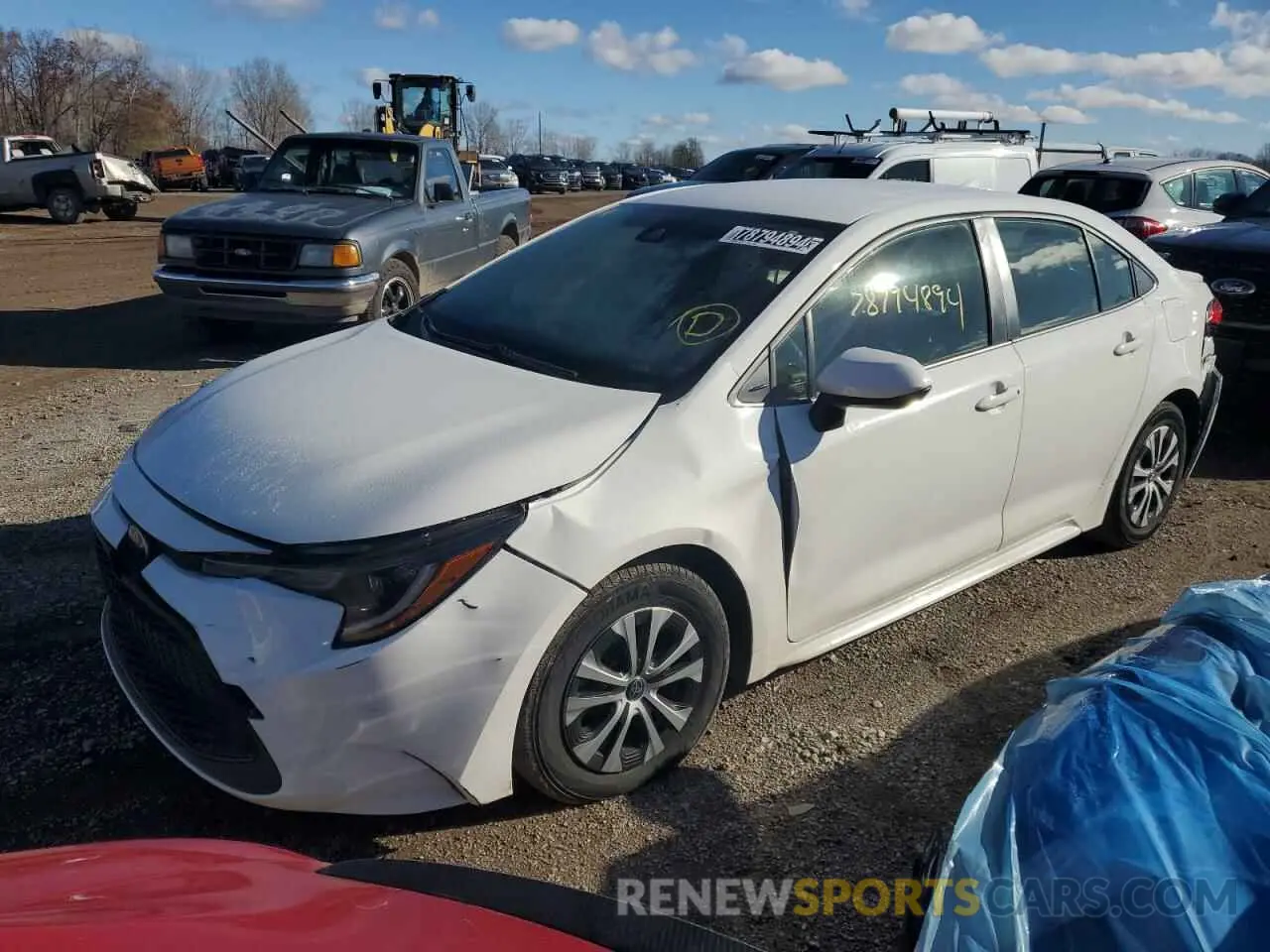 1 fotografías del automóvil dañado JTDEAMDE7N3004455 TOYOTA COROLLA 2022