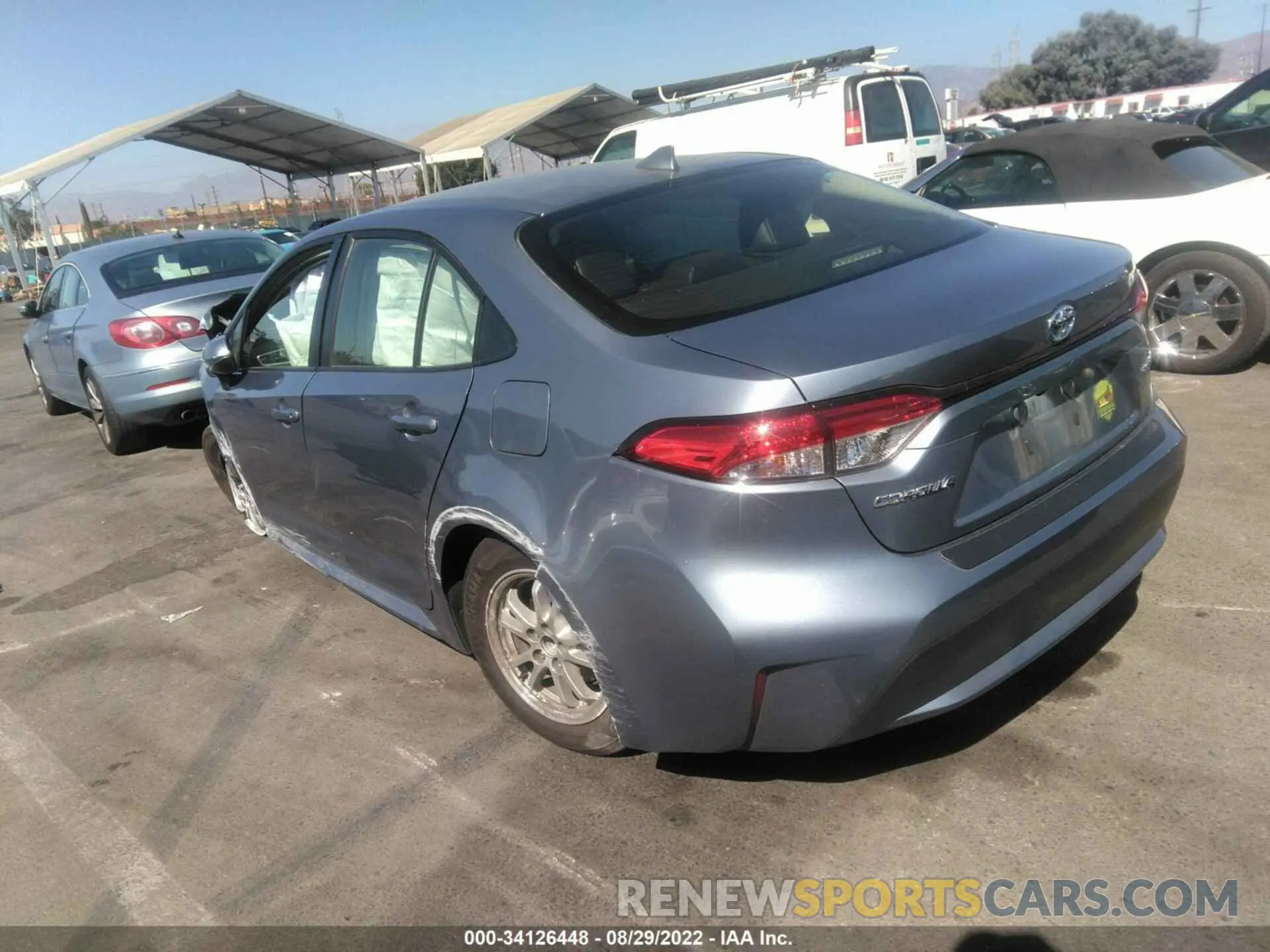3 fotografías del automóvil dañado JTDEAMDE7NJ052811 TOYOTA COROLLA 2022