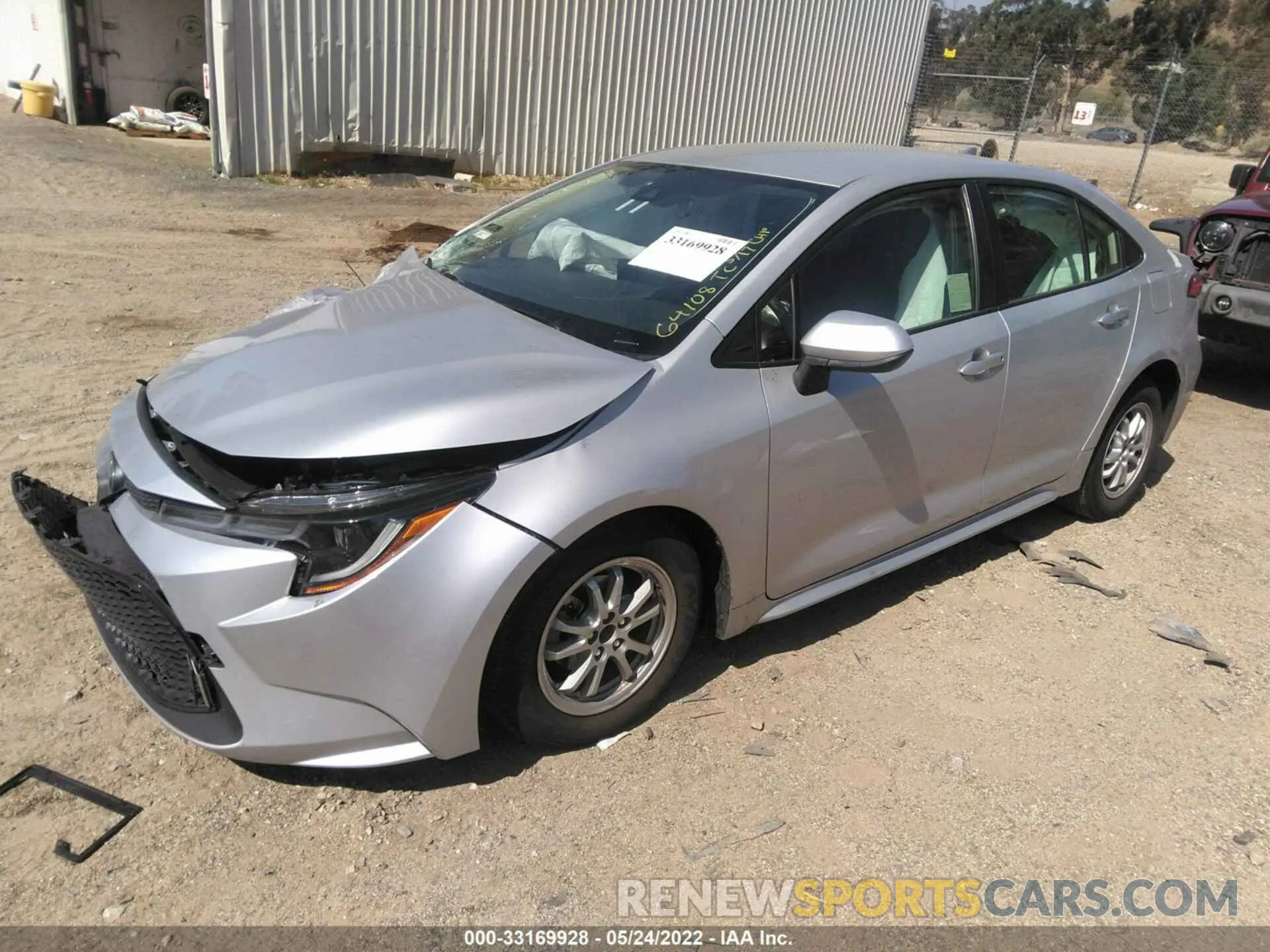 2 fotografías del automóvil dañado JTDEAMDE8N3002200 TOYOTA COROLLA 2022
