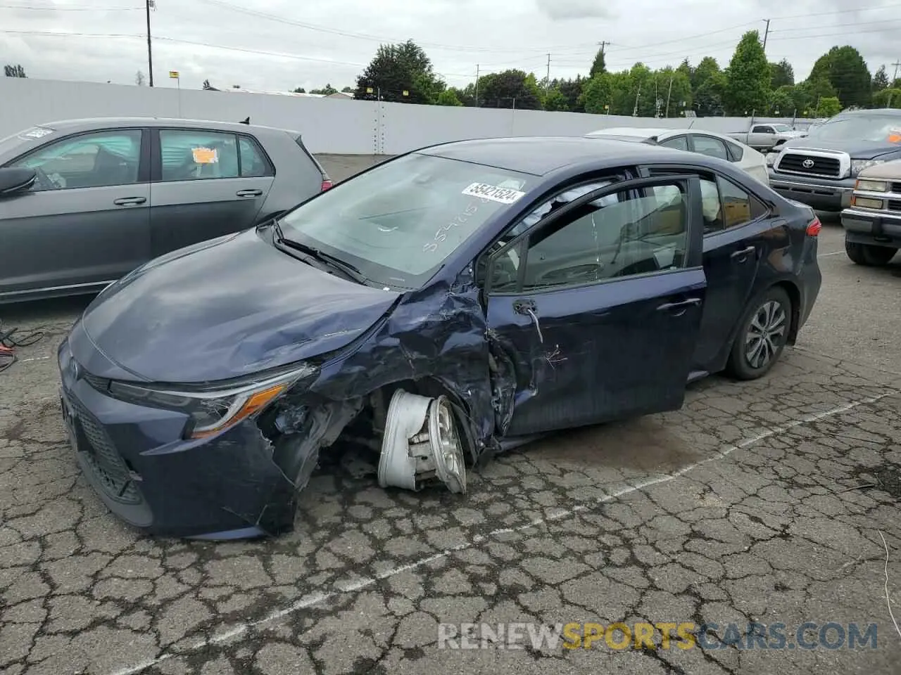 1 fotografías del automóvil dañado JTDEAMDE8NJ053806 TOYOTA COROLLA 2022