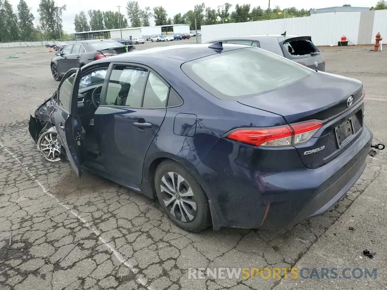 2 fotografías del automóvil dañado JTDEAMDE8NJ053806 TOYOTA COROLLA 2022