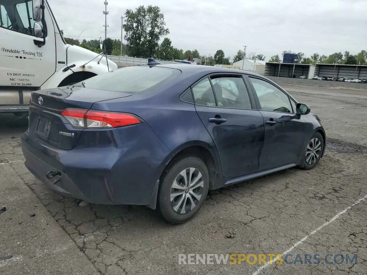 3 fotografías del automóvil dañado JTDEAMDE8NJ053806 TOYOTA COROLLA 2022