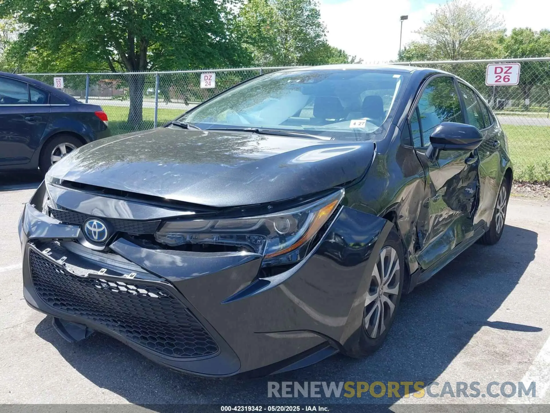 2 fotografías del automóvil dañado JTDEAMDE8NJ055538 TOYOTA COROLLA 2022