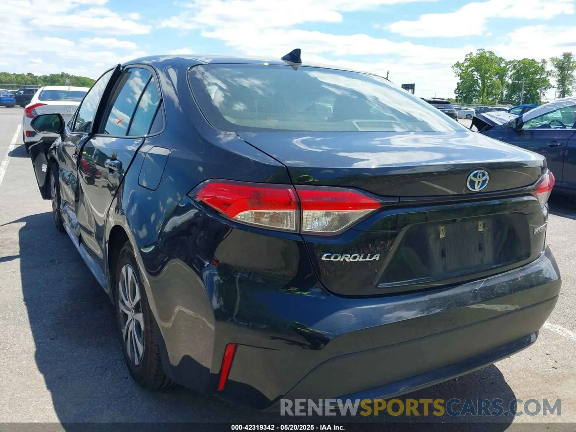 3 fotografías del automóvil dañado JTDEAMDE8NJ055538 TOYOTA COROLLA 2022