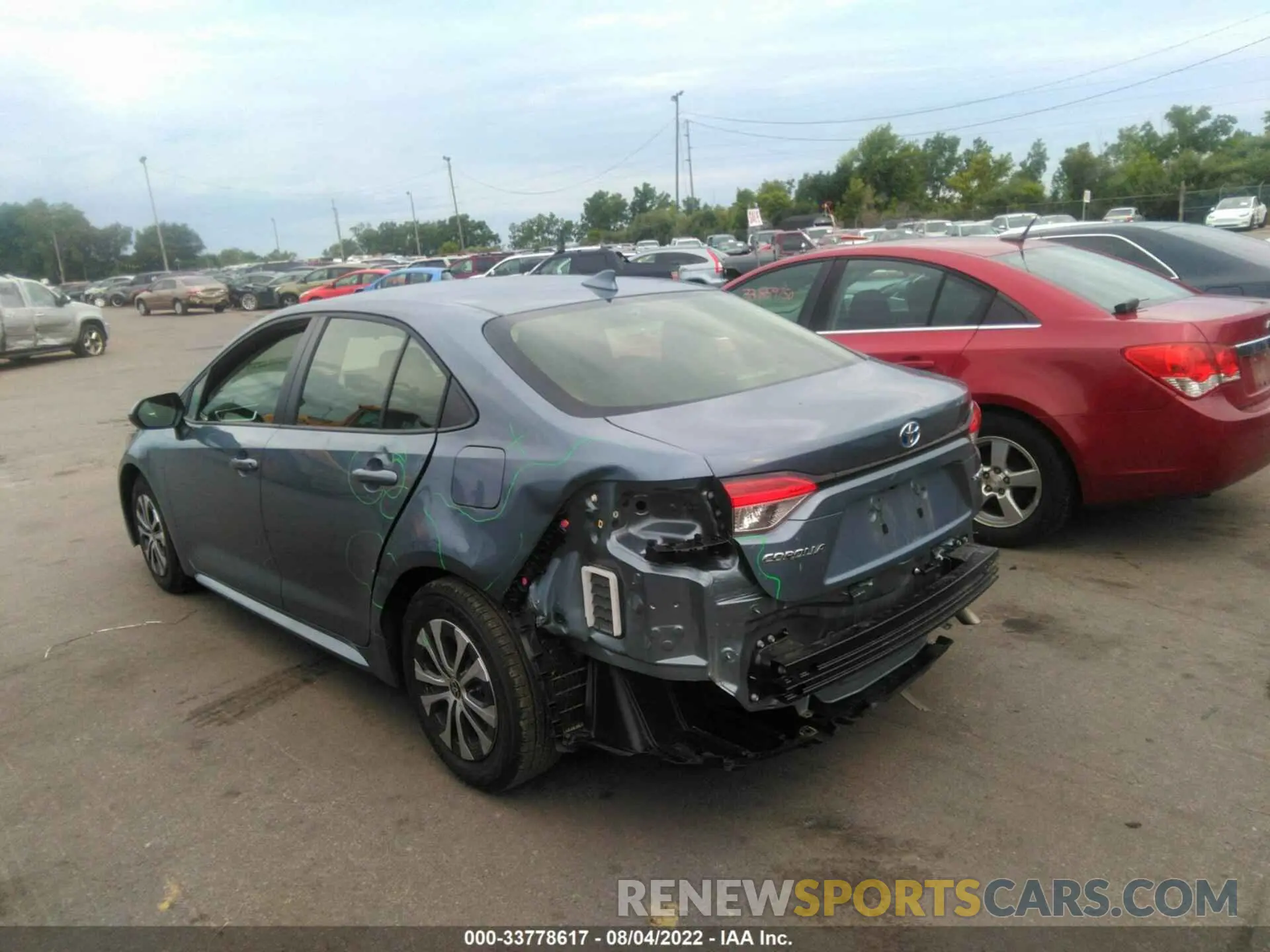 3 fotografías del automóvil dañado JTDEAMDE9N3003520 TOYOTA COROLLA 2022