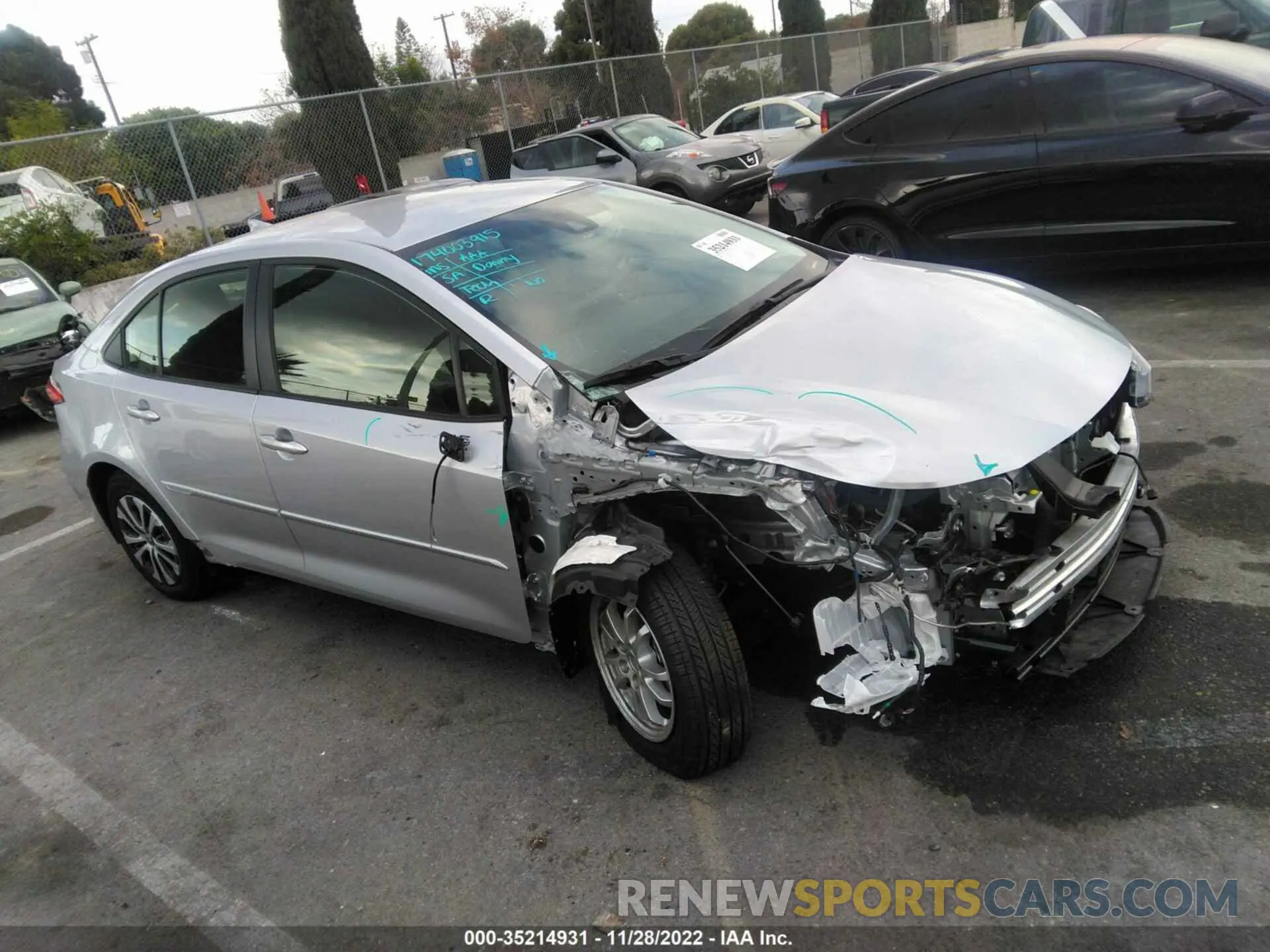 1 fotografías del automóvil dañado JTDEAMDE9N3010032 TOYOTA COROLLA 2022