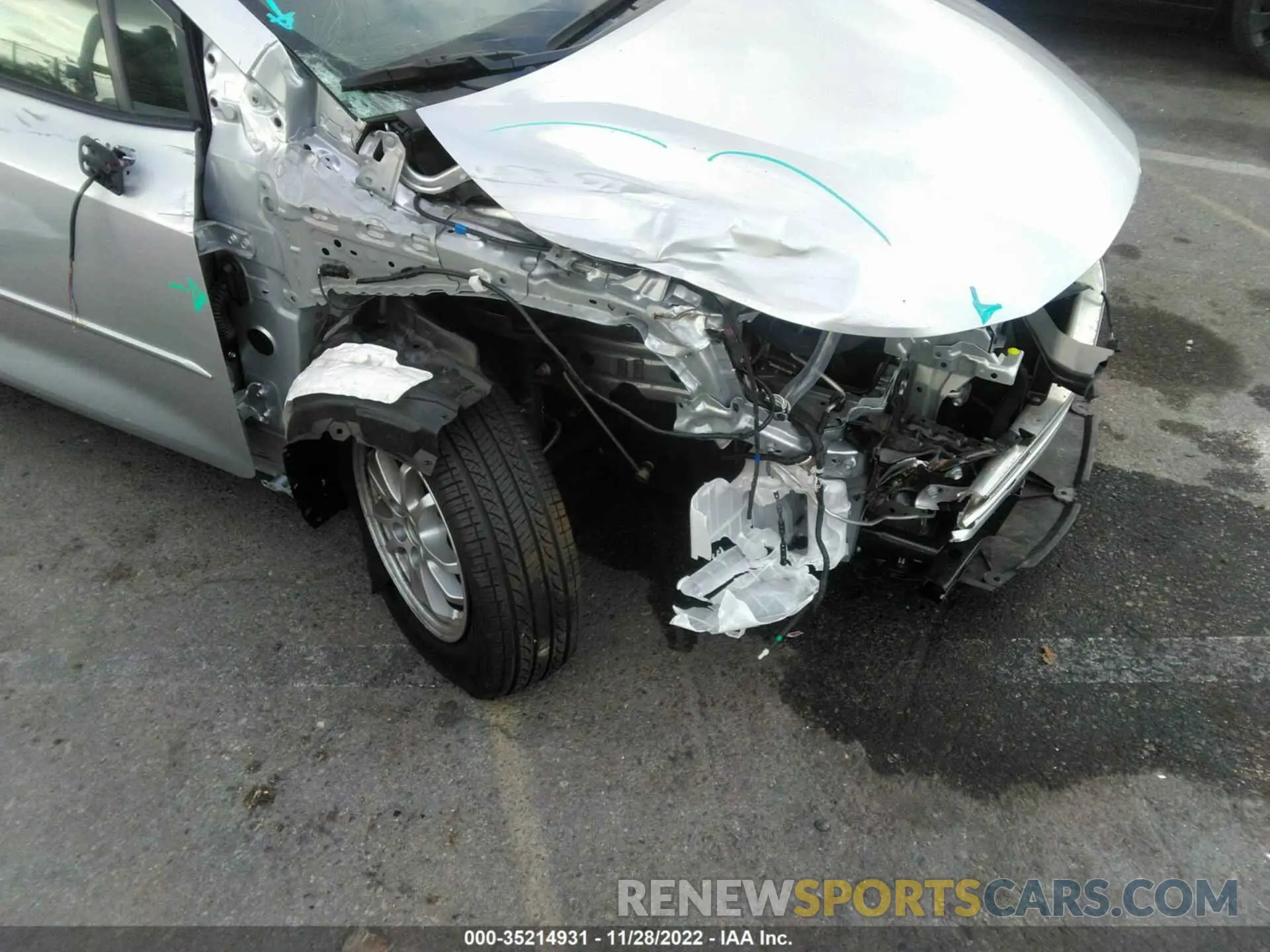 6 fotografías del automóvil dañado JTDEAMDE9N3010032 TOYOTA COROLLA 2022