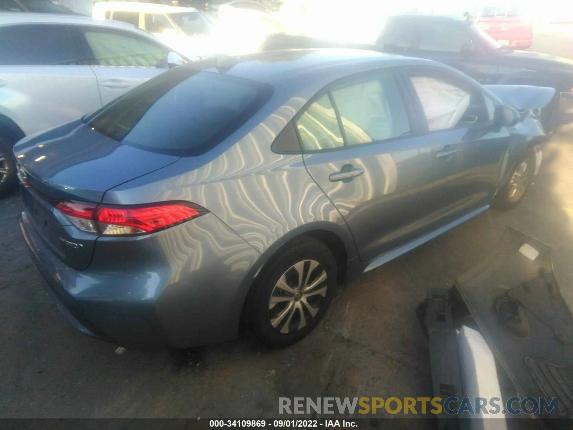 4 fotografías del automóvil dañado JTDEAMDE9NJ042586 TOYOTA COROLLA 2022