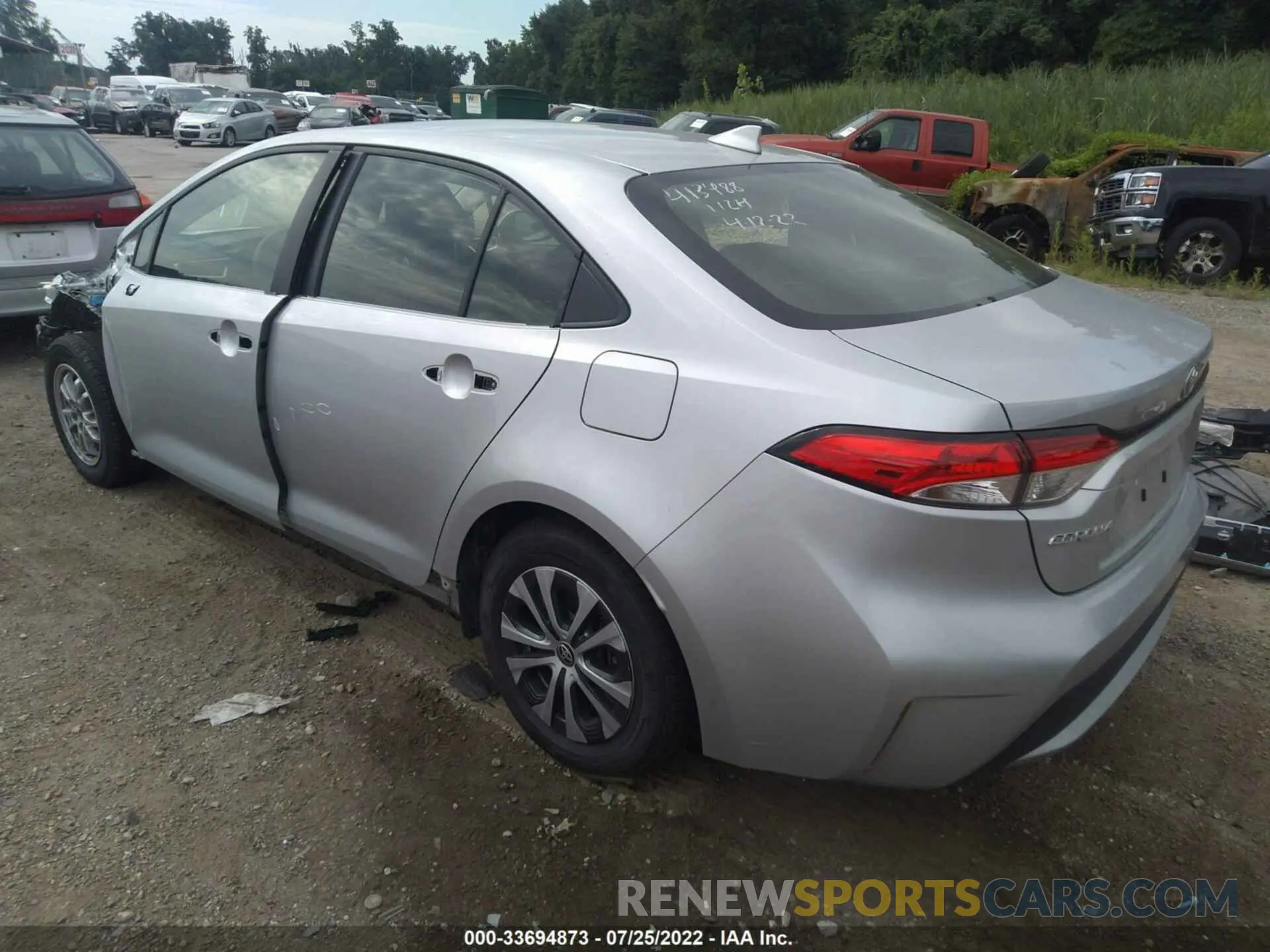 3 fotografías del automóvil dañado JTDEAMDE9NJ043236 TOYOTA COROLLA 2022