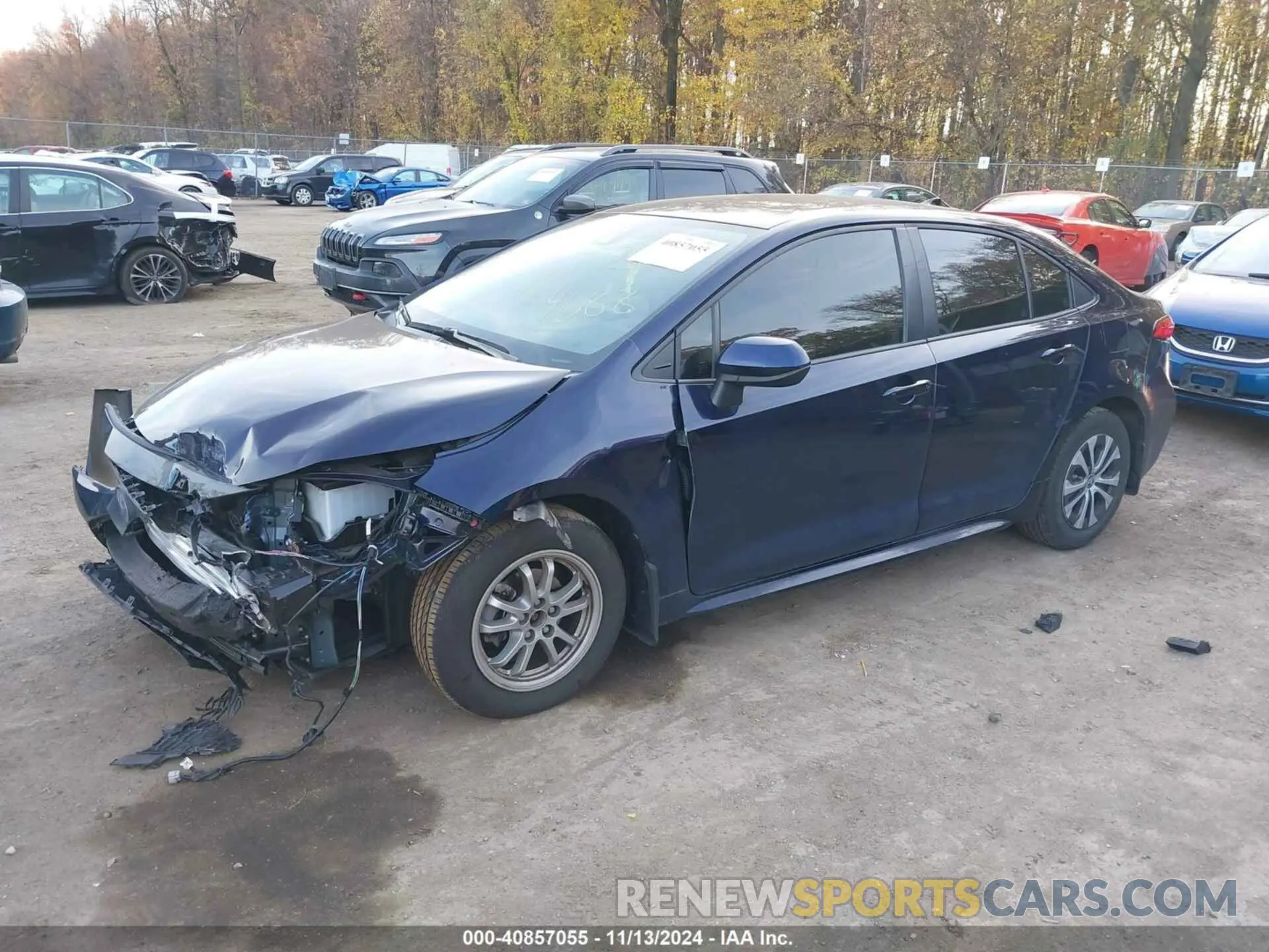 2 fotografías del automóvil dañado JTDEAMDE9NJ054690 TOYOTA COROLLA 2022
