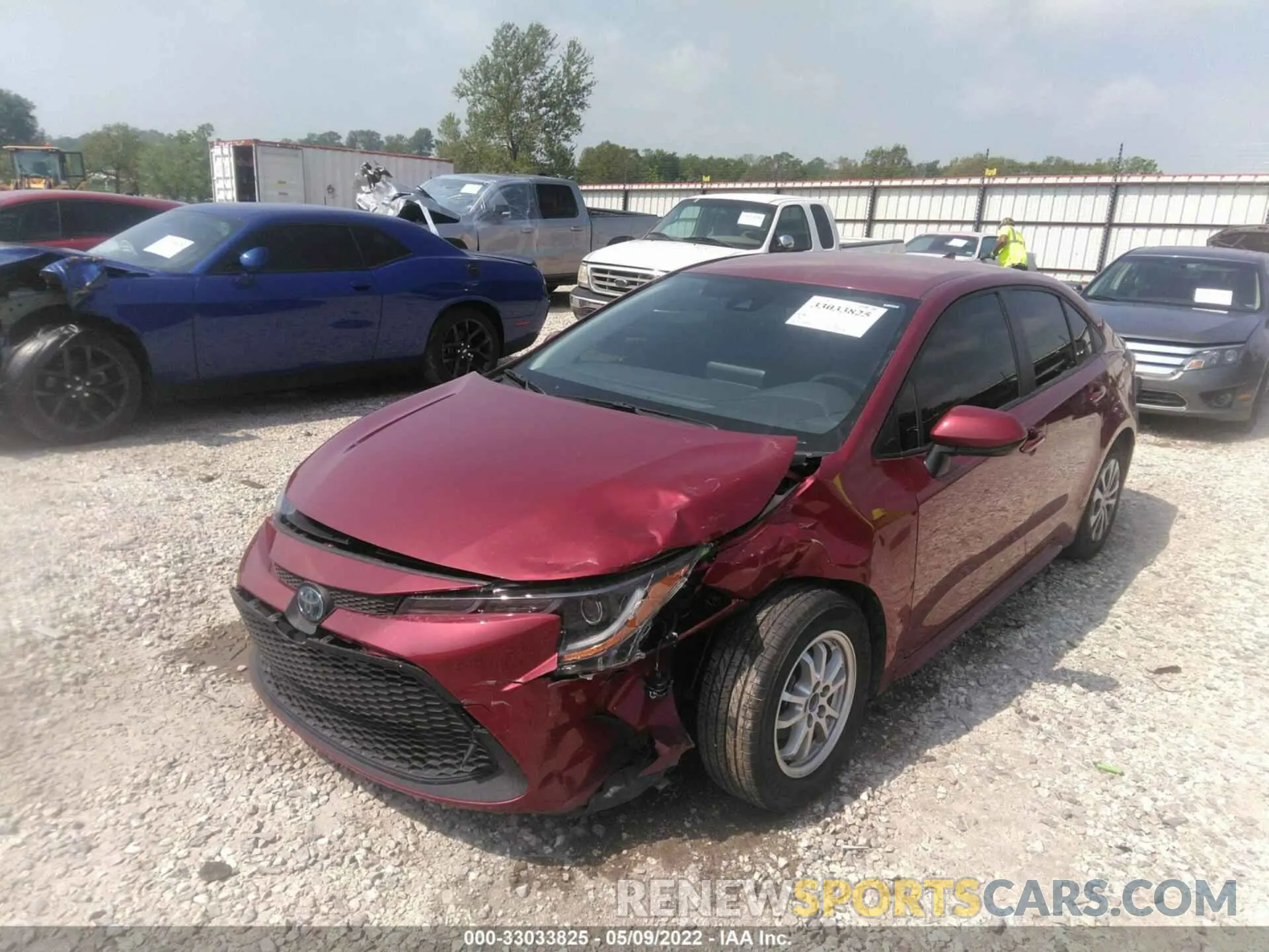 2 fotografías del automóvil dañado JTDEAMDEXNJ039423 TOYOTA COROLLA 2022
