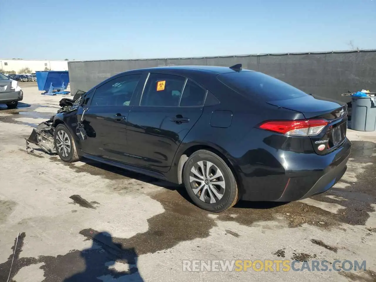 2 fotografías del automóvil dañado JTDEAMDEXNJ044752 TOYOTA COROLLA 2022