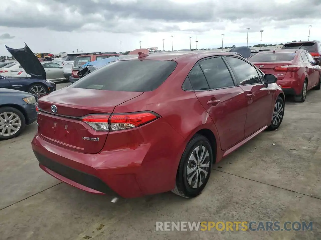 4 fotografías del automóvil dañado JTDEAMDEXNJ045285 TOYOTA COROLLA 2022