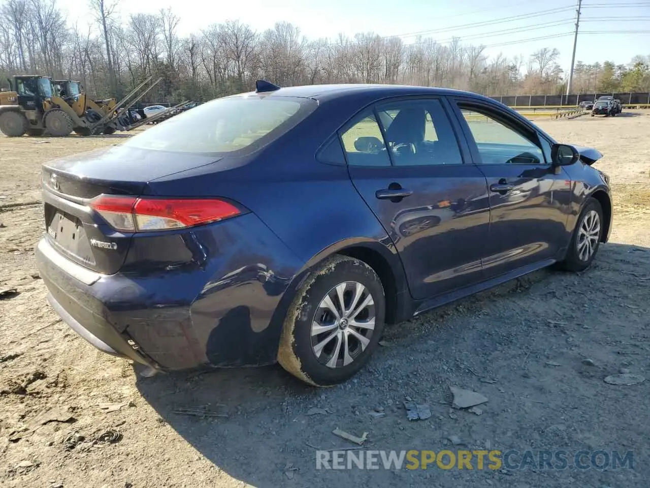 3 fotografías del automóvil dañado JTDEAMDEXNJ050437 TOYOTA COROLLA 2022