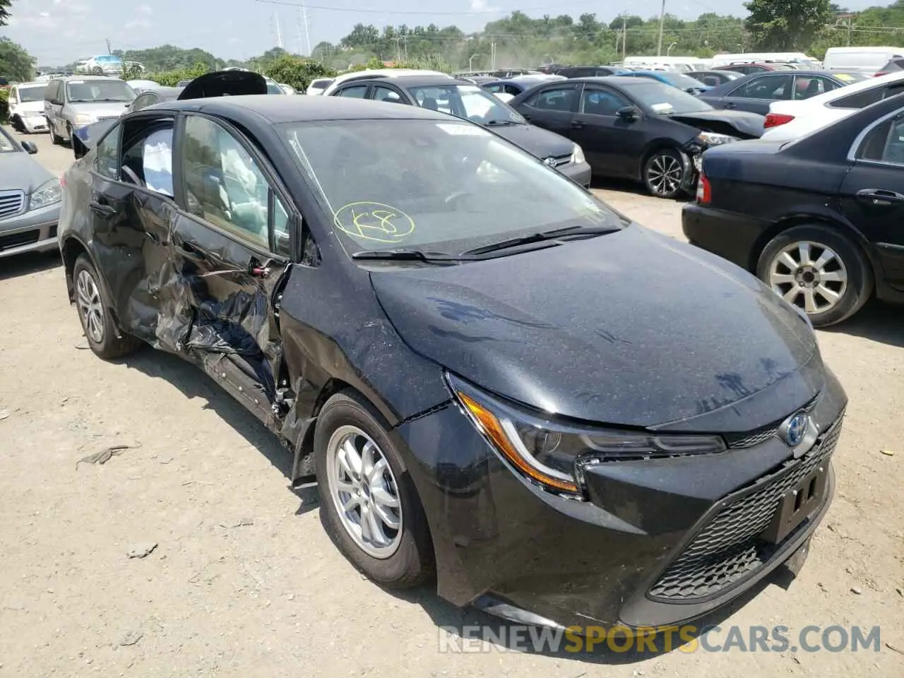 1 fotografías del automóvil dañado JTDEAMDEXNJ055461 TOYOTA COROLLA 2022