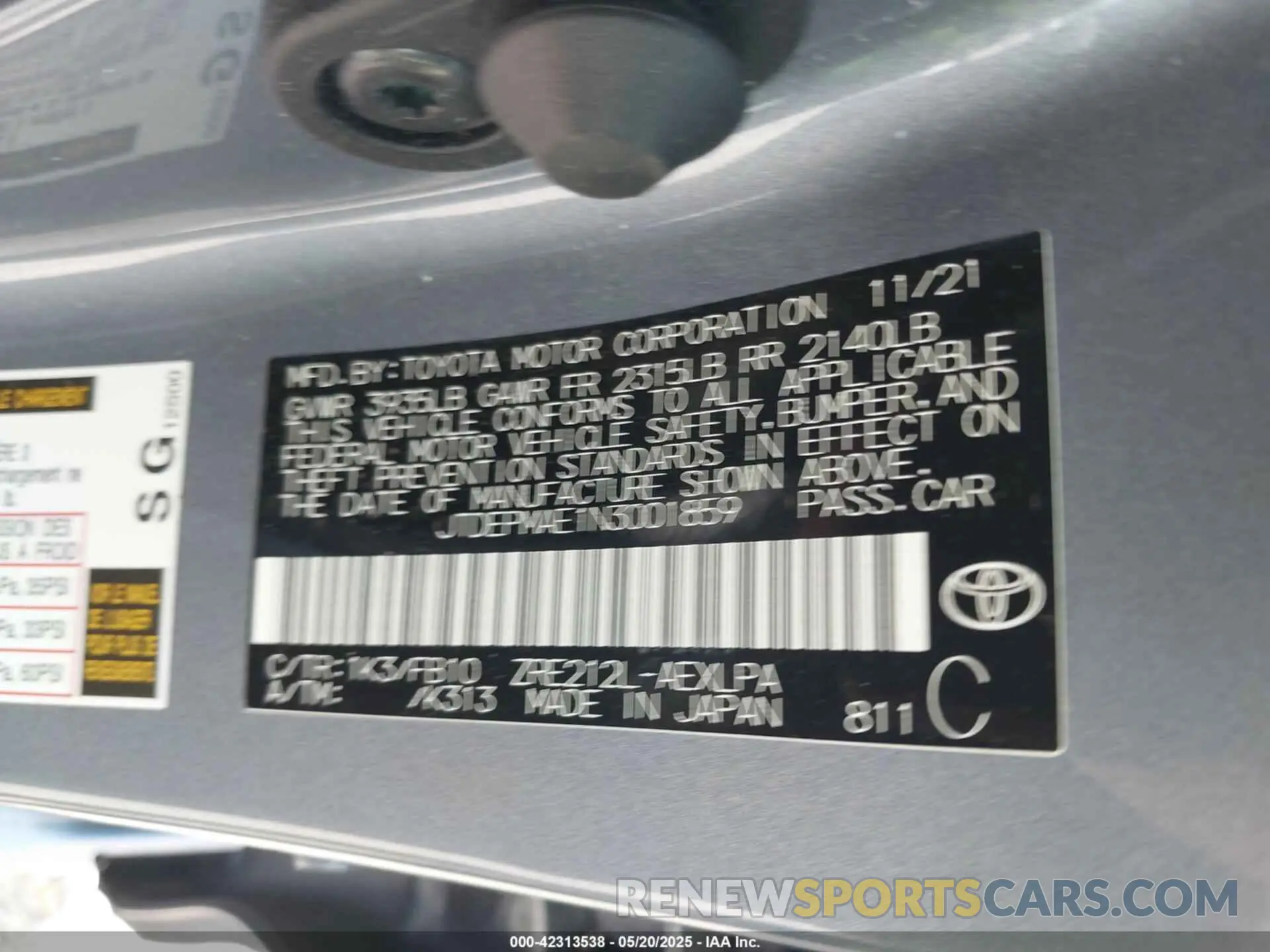 9 fotografías del automóvil dañado JTDEPMAE1N3001859 TOYOTA COROLLA 2022