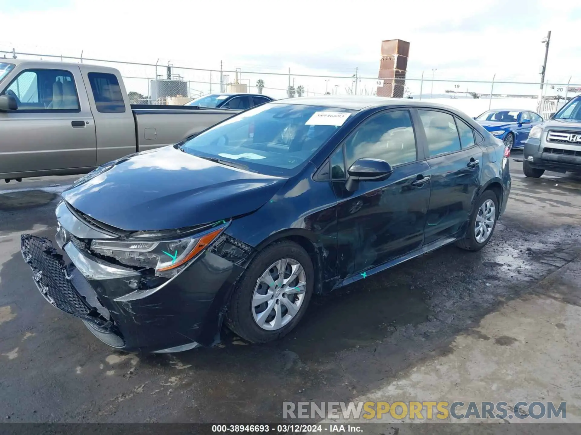 2 fotografías del automóvil dañado JTDEPMAE1NJ217979 TOYOTA COROLLA 2022