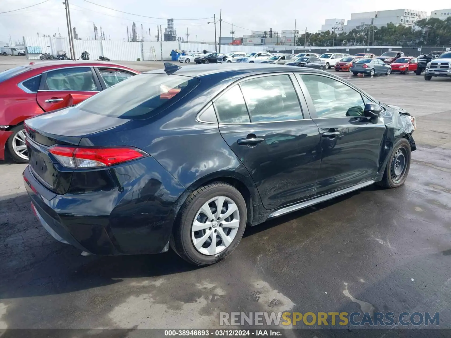 4 fotografías del automóvil dañado JTDEPMAE1NJ217979 TOYOTA COROLLA 2022