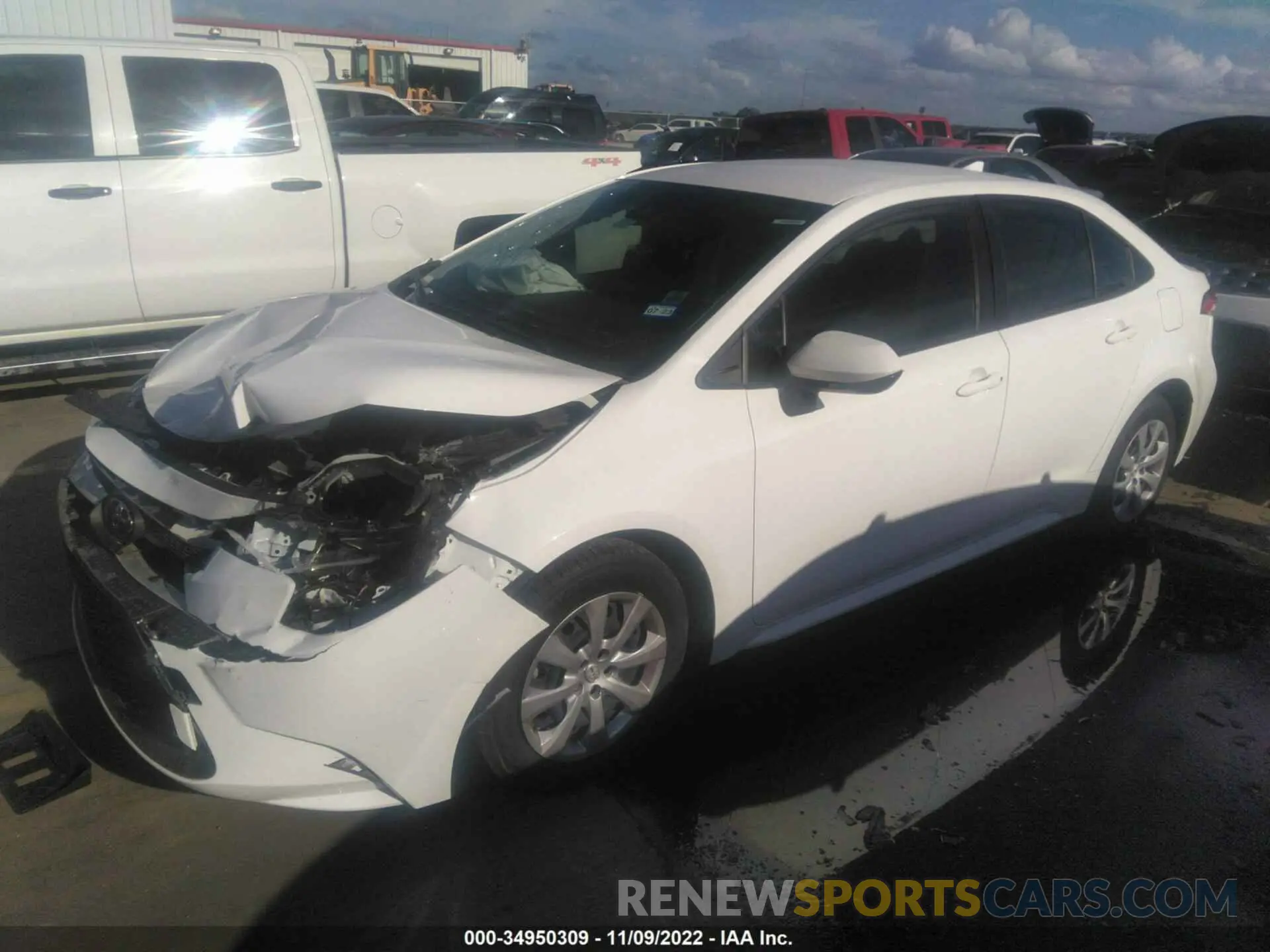 2 fotografías del automóvil dañado JTDEPMAE2NJ191392 TOYOTA COROLLA 2022