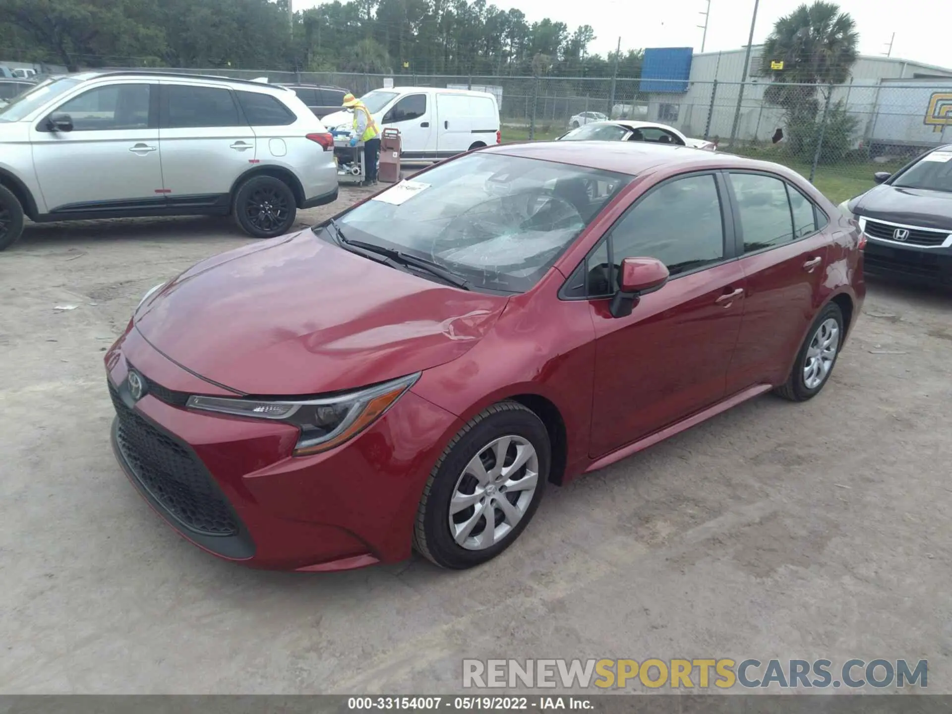 2 fotografías del automóvil dañado JTDEPMAE3NJ217062 TOYOTA COROLLA 2022