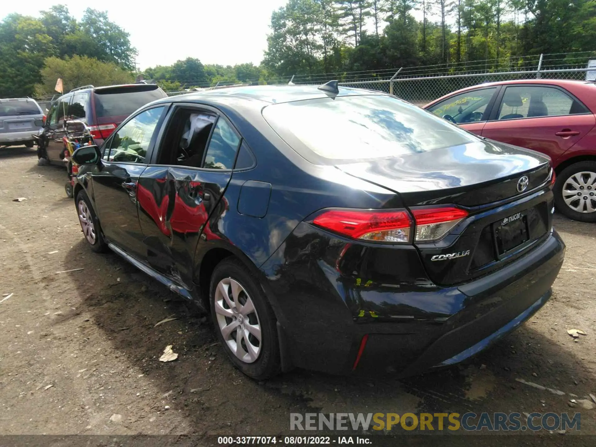 3 fotografías del automóvil dañado JTDEPMAE3NJ222553 TOYOTA COROLLA 2022
