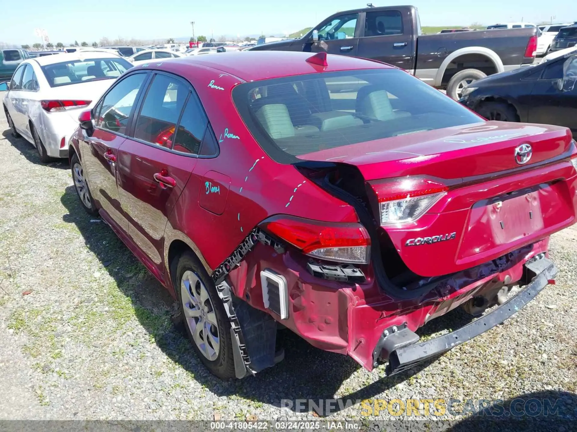 3 fotografías del automóvil dañado JTDEPMAE4NJ229611 TOYOTA COROLLA 2022