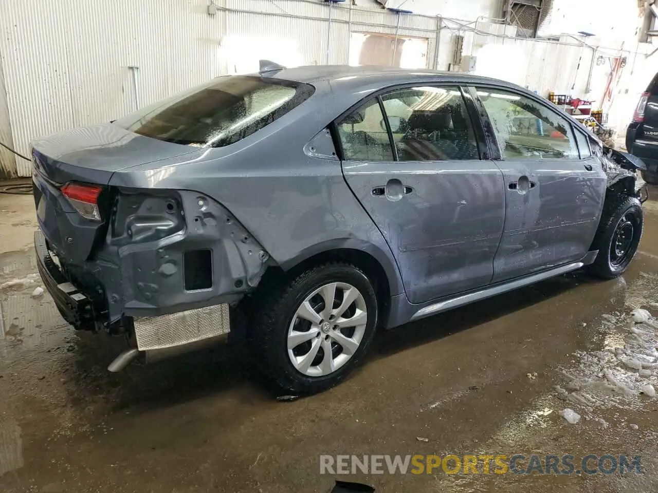 3 fotografías del automóvil dañado JTDEPMAE5N3021208 TOYOTA COROLLA 2022