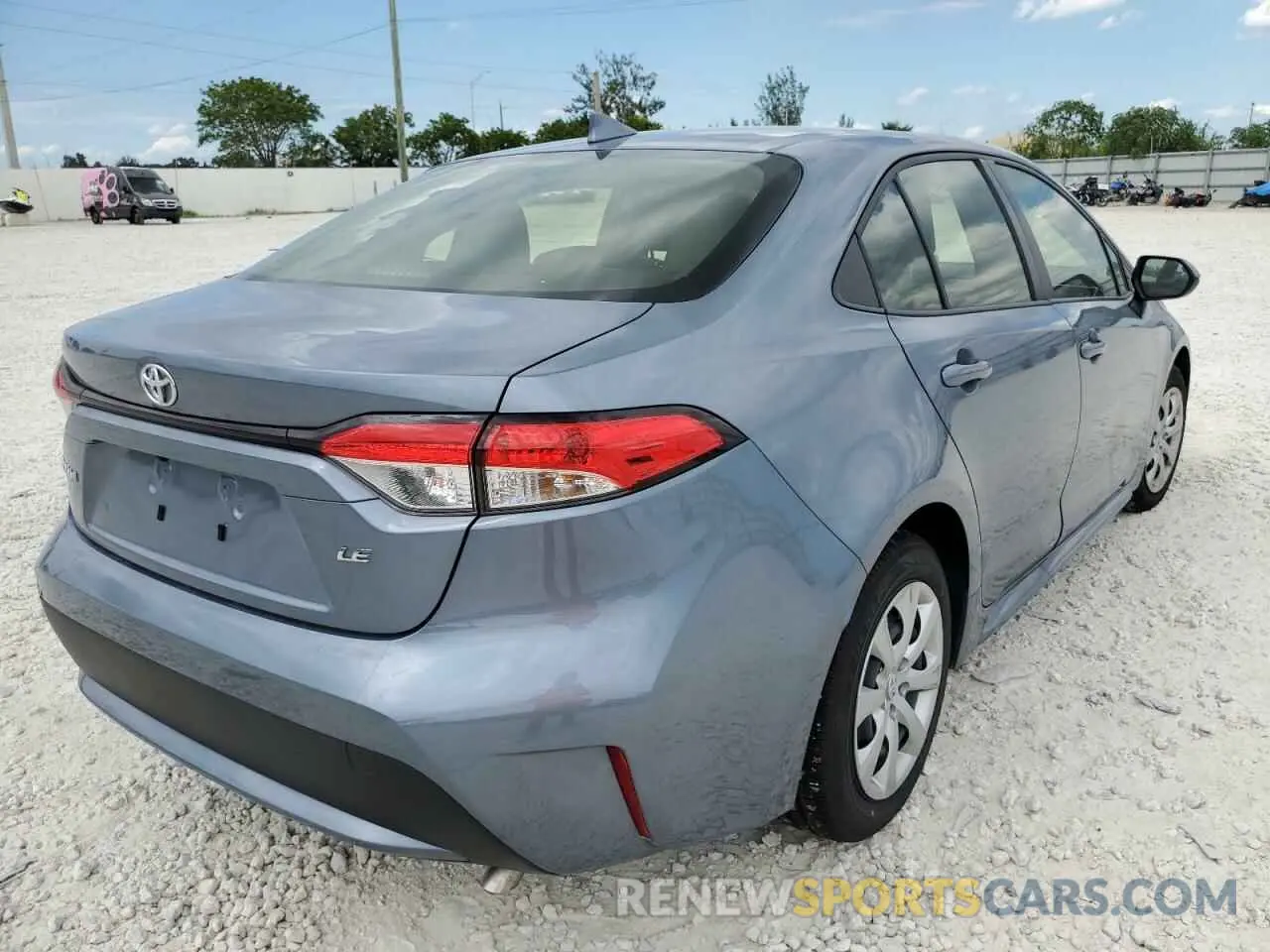 4 fotografías del automóvil dañado JTDEPMAE6NJ222188 TOYOTA COROLLA 2022
