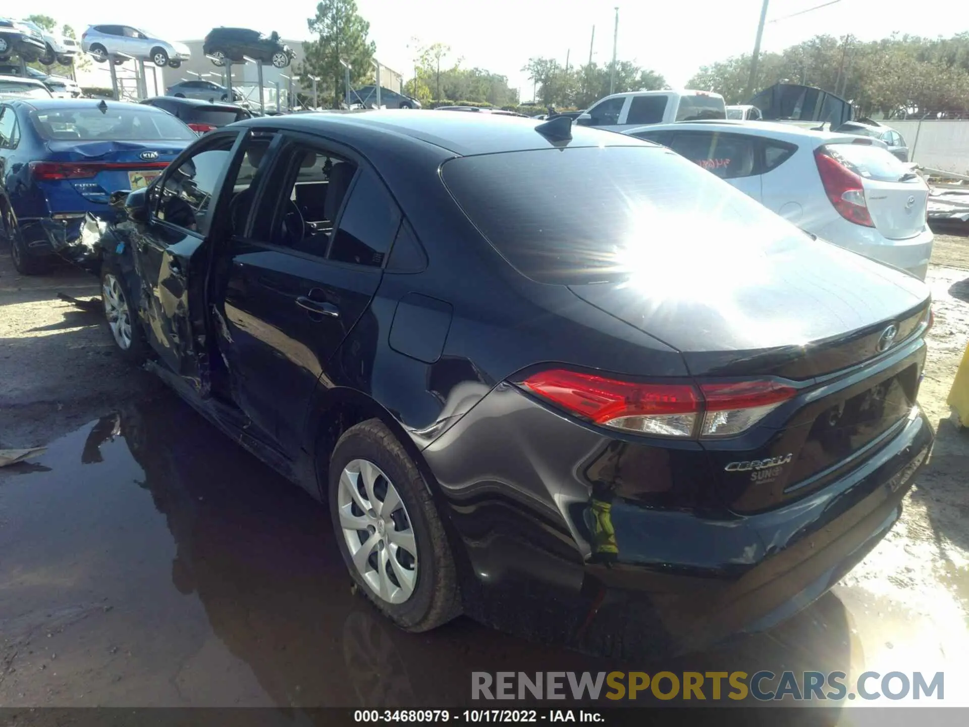 3 fotografías del automóvil dañado JTDEPMAE6NJ227357 TOYOTA COROLLA 2022