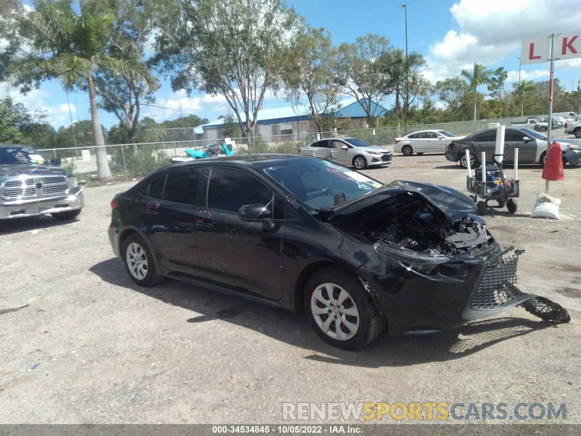 1 fotografías del automóvil dañado JTDEPMAE7NJ192618 TOYOTA COROLLA 2022