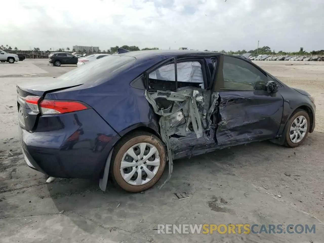 3 fotografías del automóvil dañado JTDEPMAE7NJ195583 TOYOTA COROLLA 2022
