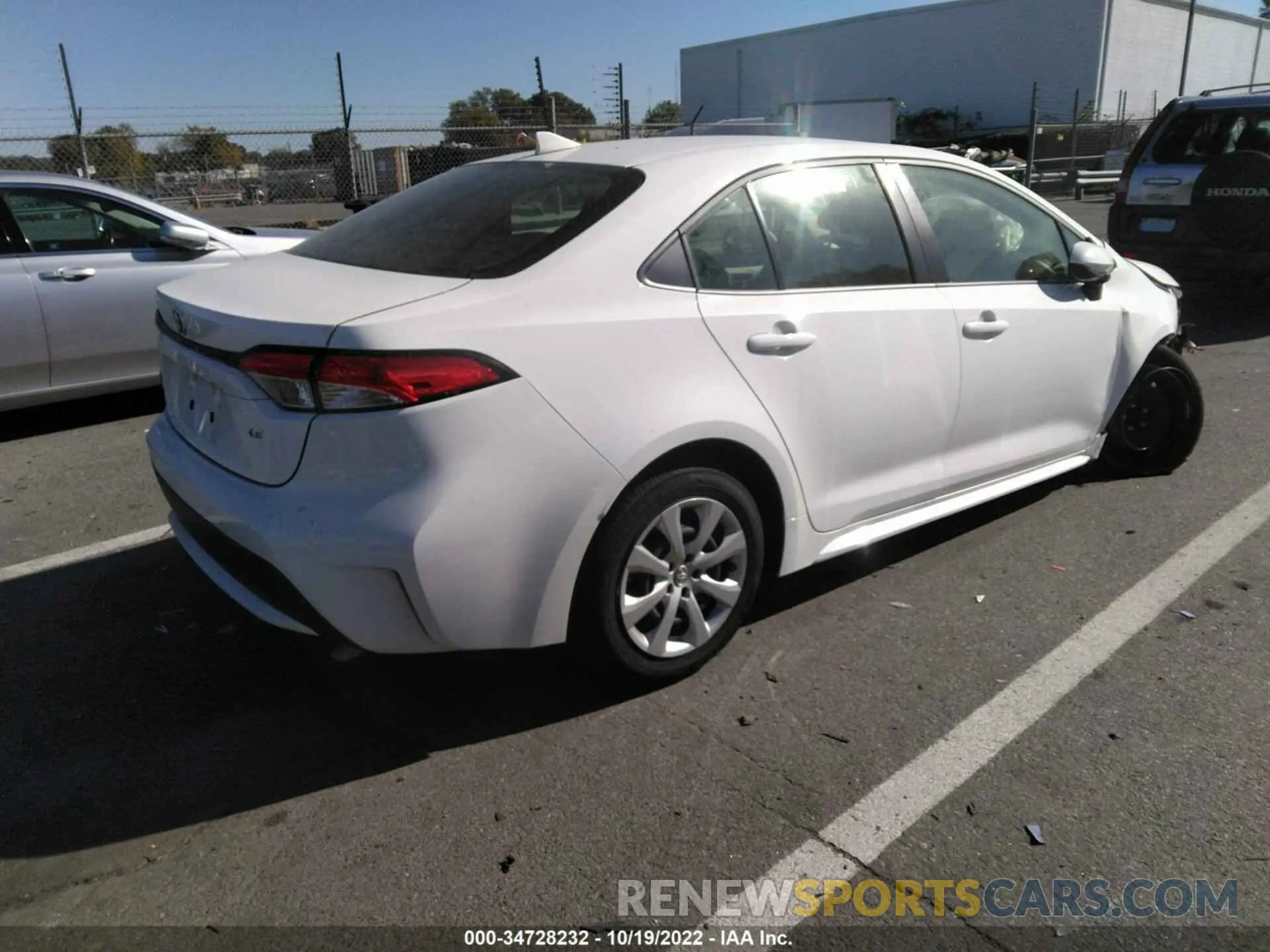 4 fotografías del automóvil dañado JTDEPMAE9NJ196332 TOYOTA COROLLA 2022