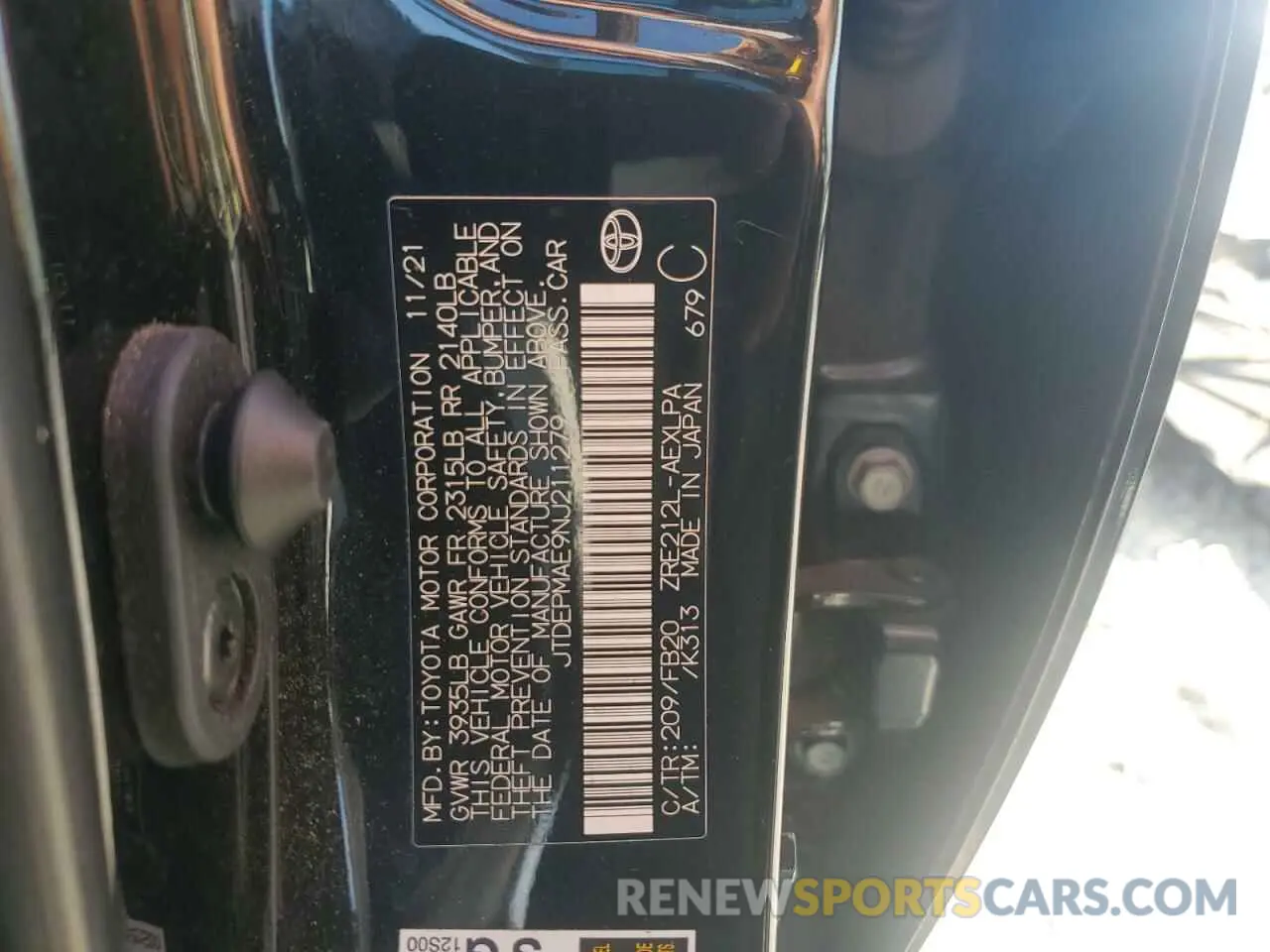 13 fotografías del automóvil dañado JTDEPMAE9NJ211279 TOYOTA COROLLA 2022